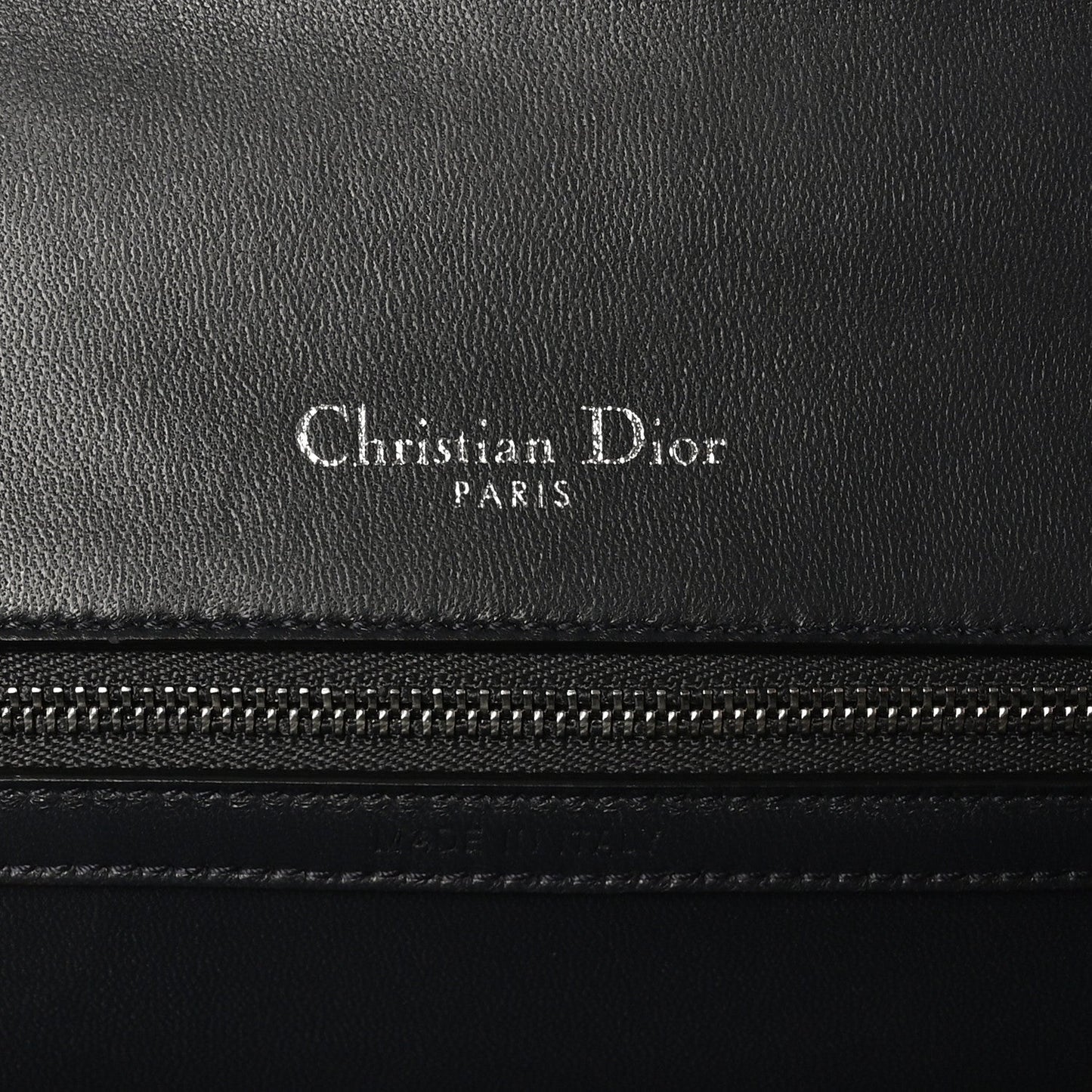 Christian Dior Metallic Patent Micro-Cannage Medium Diorama Flap Bag Silver