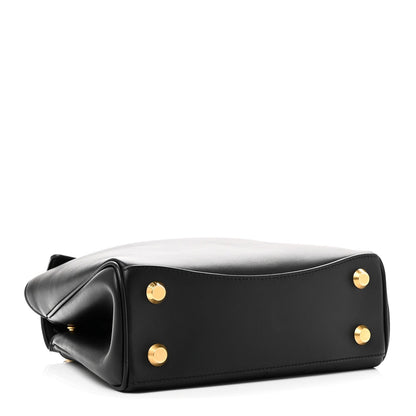 Balenciaga Natural Smooth Calfskin Mini Rodeo Top Handle Handbag Black