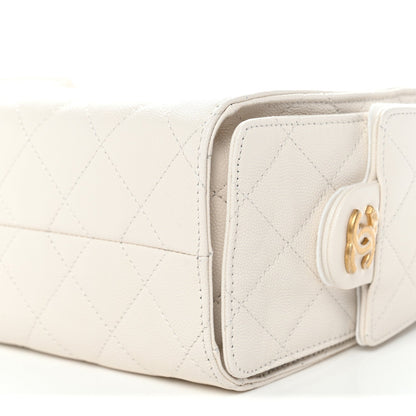 Chanel Caviar Quilted Mini Chanel 25 Handbag White