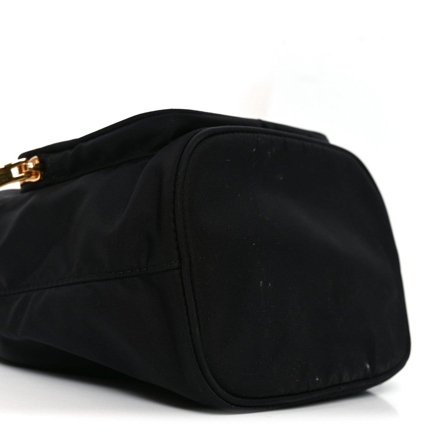 Prada Saffiano Tessuto Nylon Mini Bucket Crossbody Bag Black