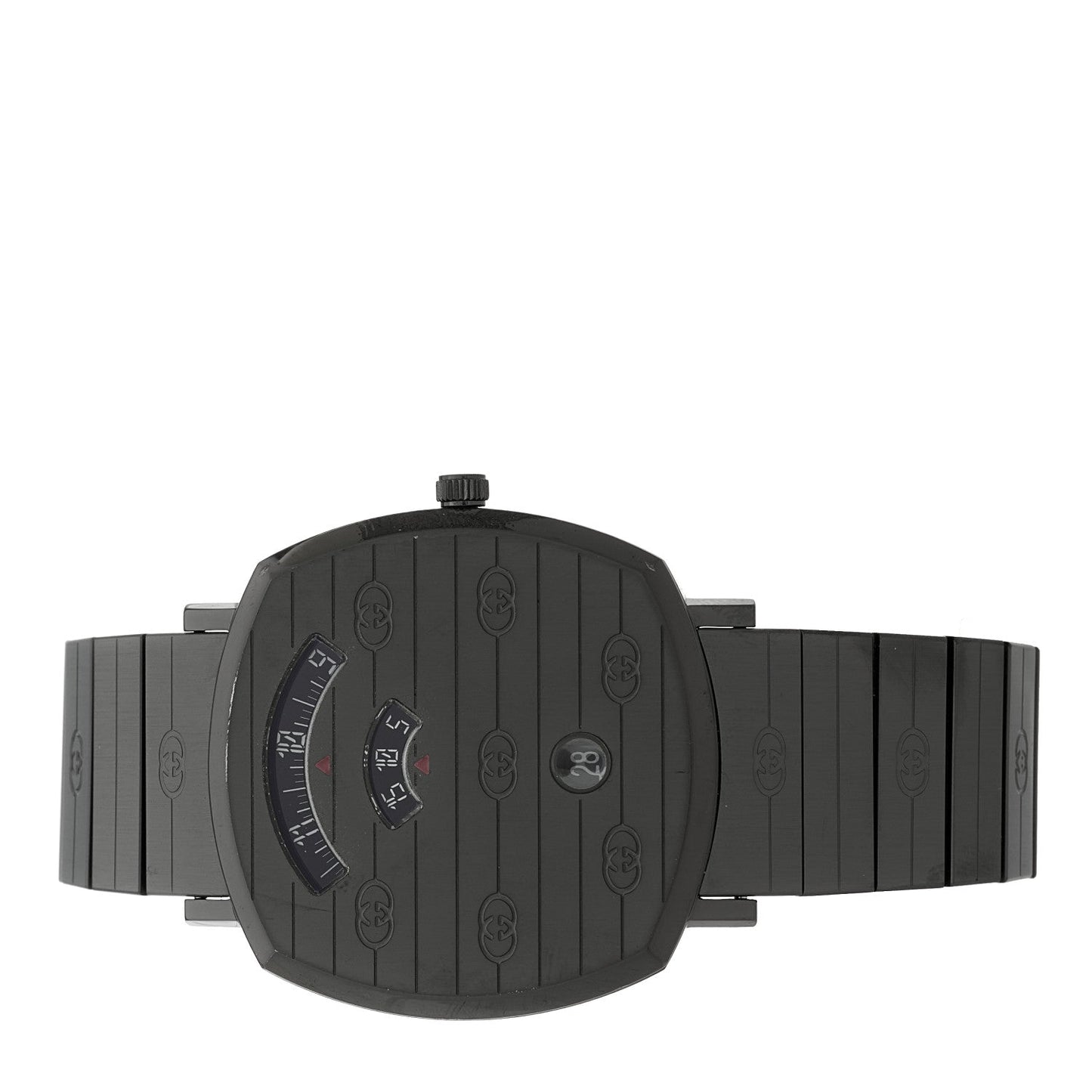 Gucci PVD Stainless Steel 38mm Grip Quartz Watch Black