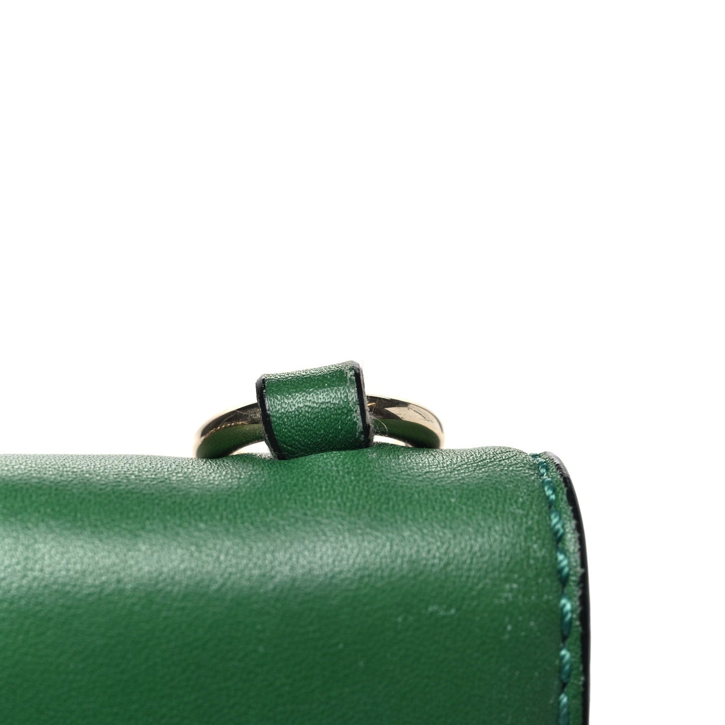 Valentino Garavani Vitello Medium Glam Lock Rockstud Flap Pop Green
