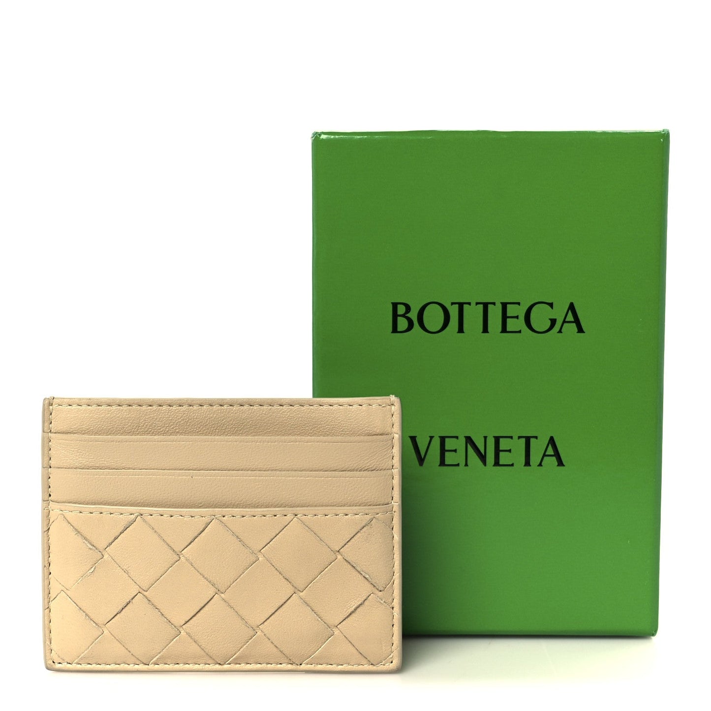 Bottega Veneta Nappa Intrecciato Card Holder Porridge