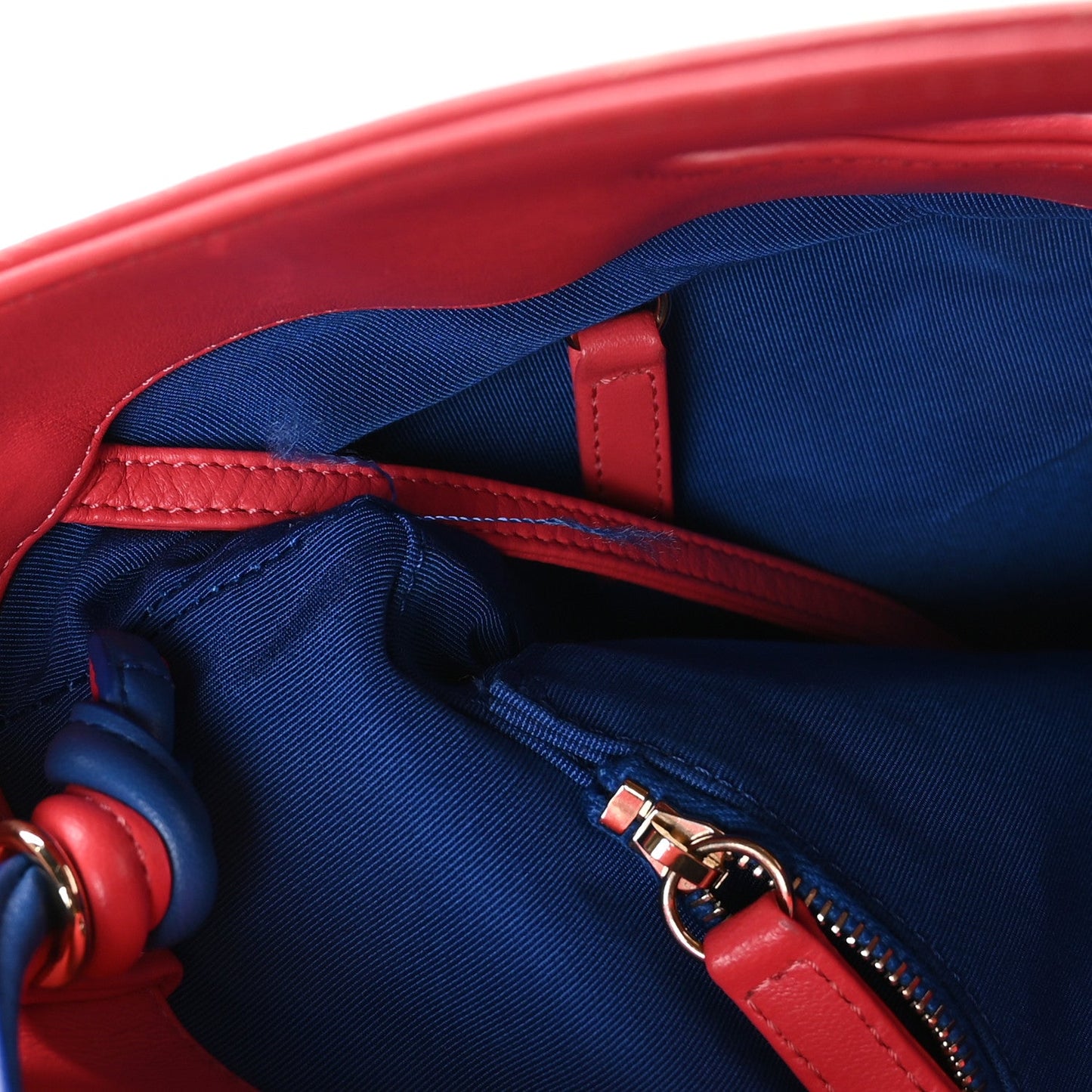 Chanel Aged Calfskin Quilted Large 31 Shopping Bag Red Blue