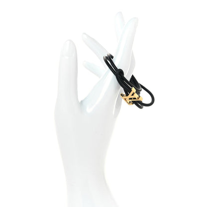 Louis Vuitton Calfskin LV Bloom Bracelet Black