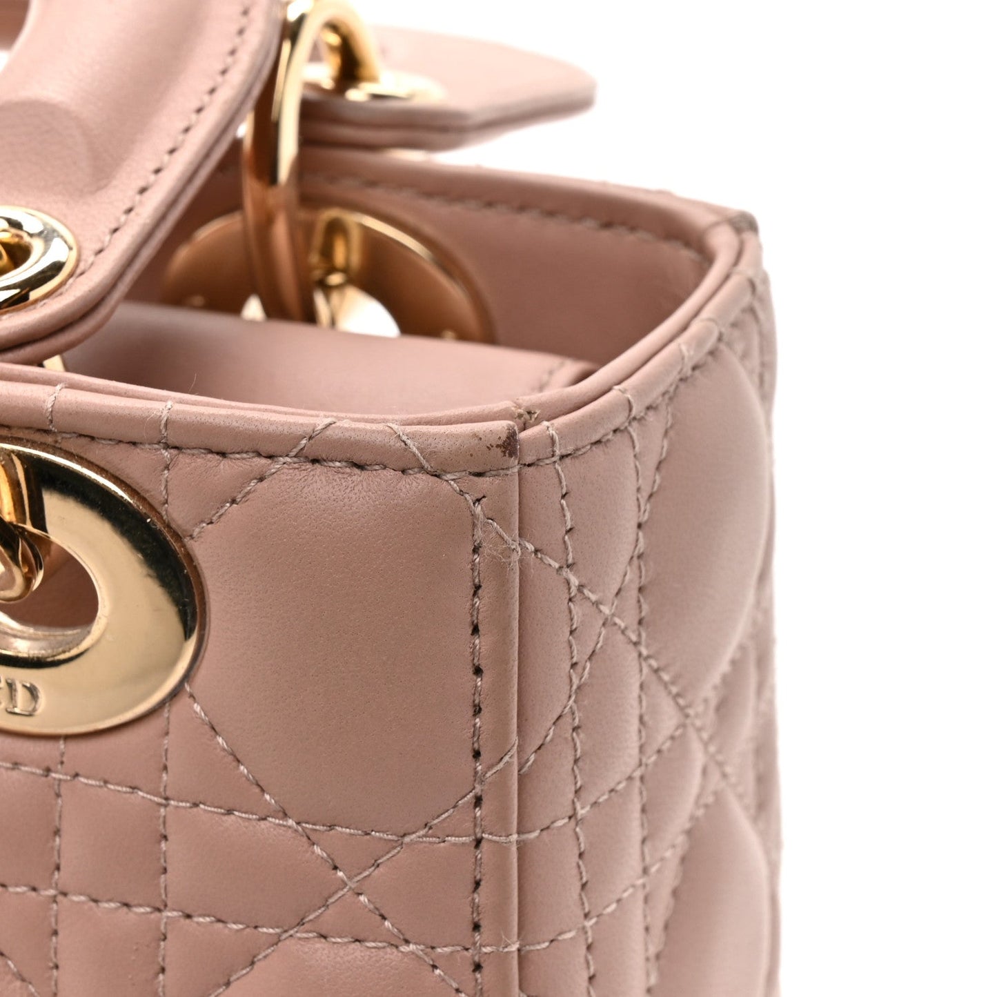 Christian Dior Lambskin Cannage Small My ABCDior Lady Dior Fard
