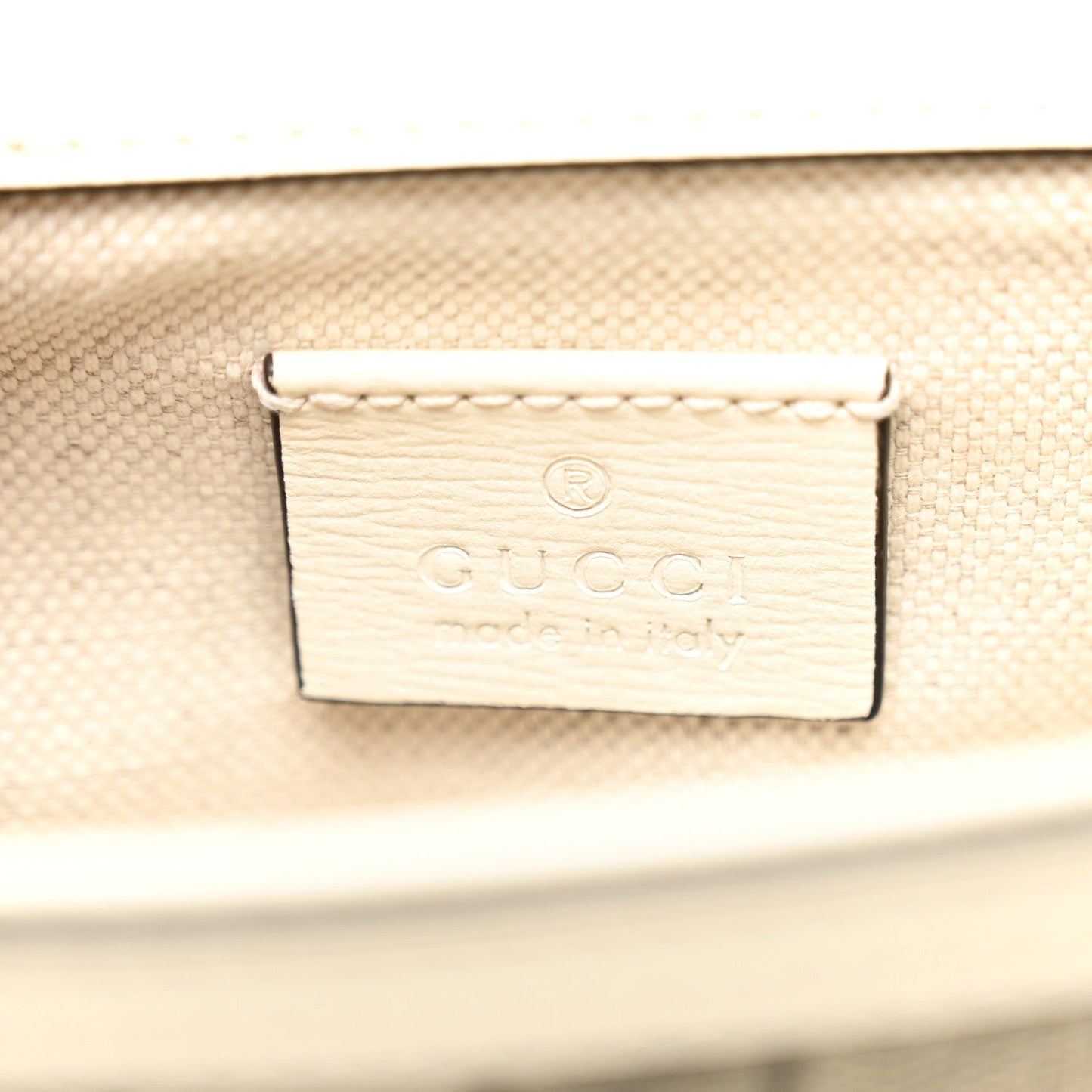 Gucci GG Supreme Monogram Web Mini Horsebit 1955 Shoulder Bag Beige Mystic White