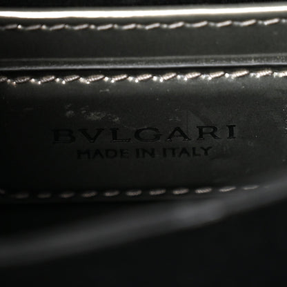 Bulgari Metallic Calfskin Serpenti Forever Top Handle Silver