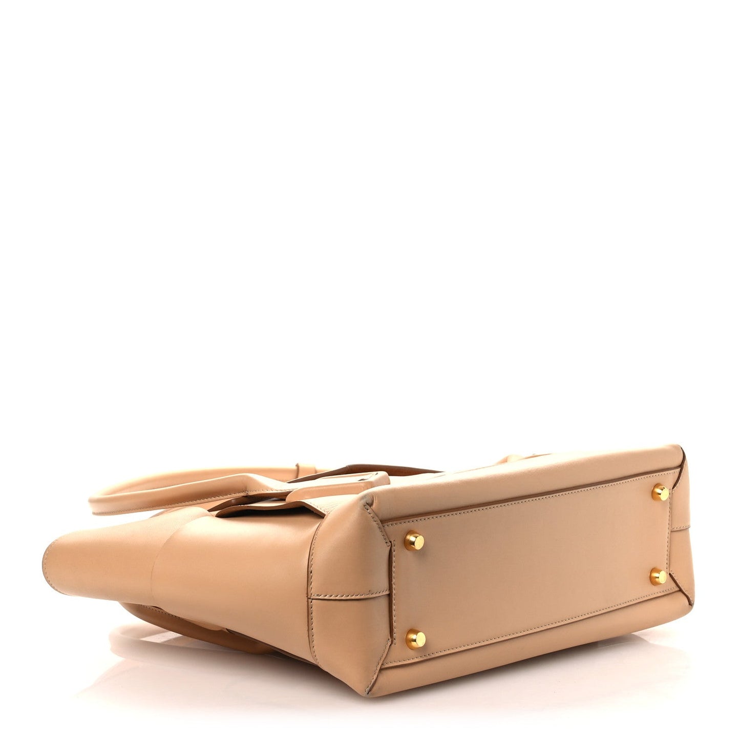 Bottega Veneta Grained Calfskin Maxi Intrecciato Medium Arco Nude