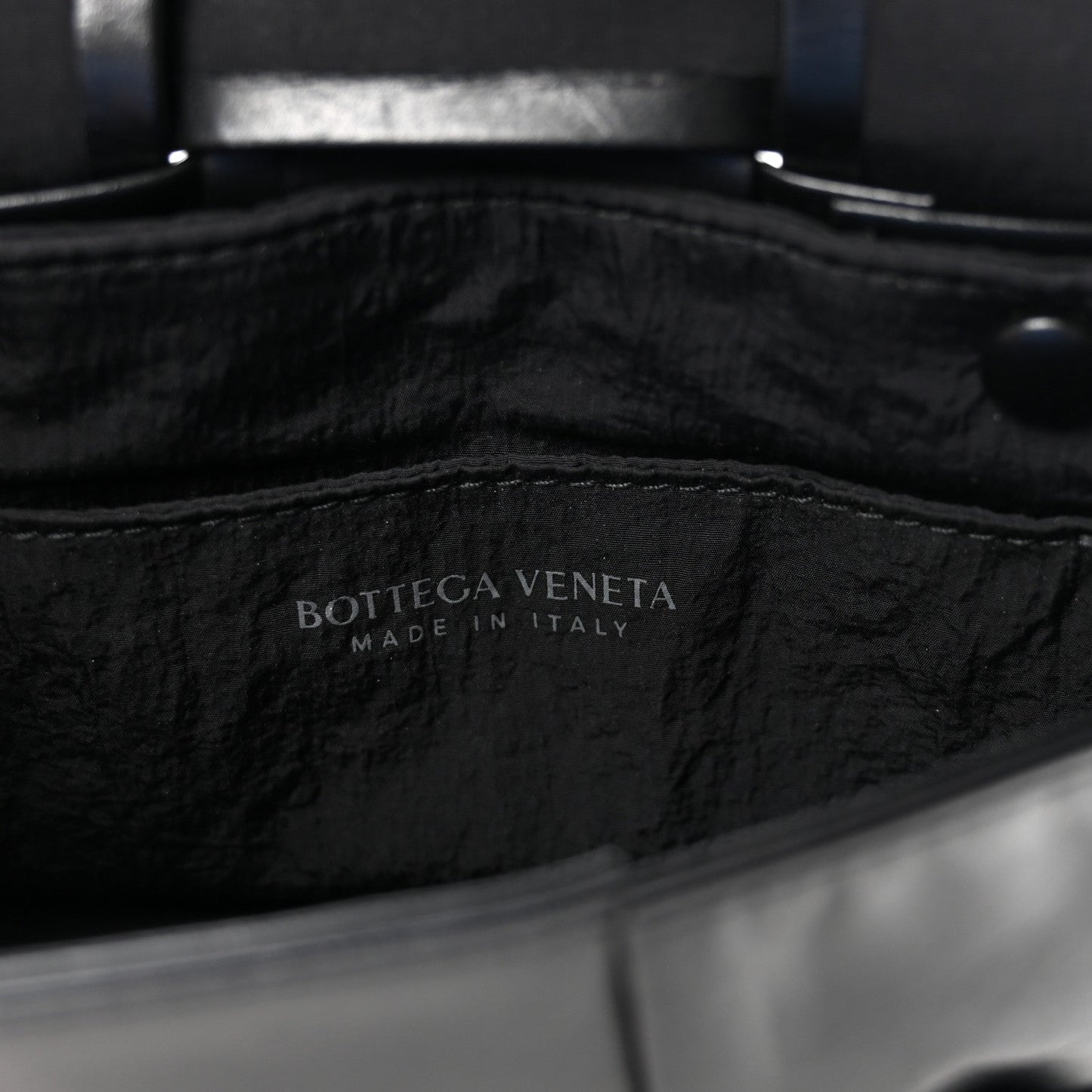 Bottega Veneta Crinkled Lambskin Maxi Intrecciato Extra Mini Cassette Crossbody Bag Black