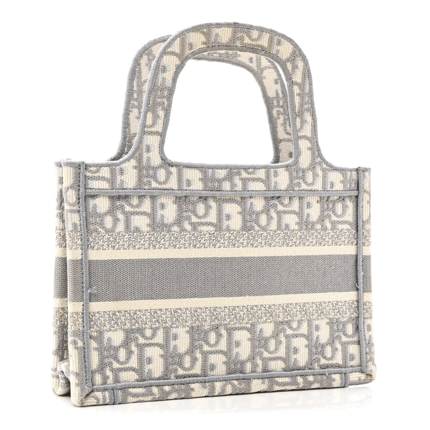 Christian Dior Oblique Mini Book Tote Grey Multicolor