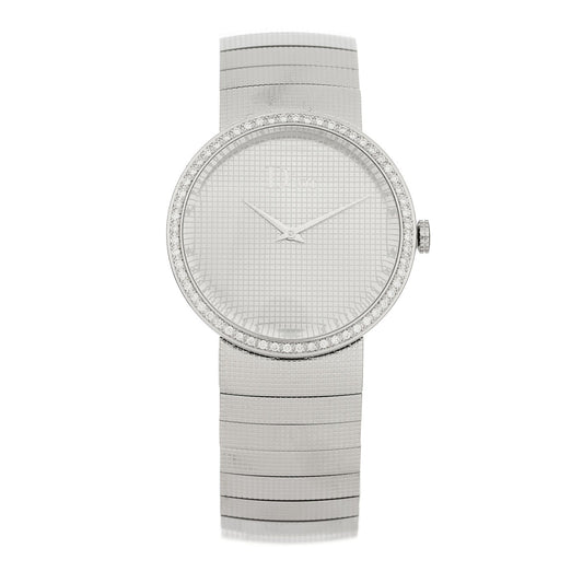 Christian Dior Stainless Steel Diamond Bezel 33mm La D De Dior Quartz Watch