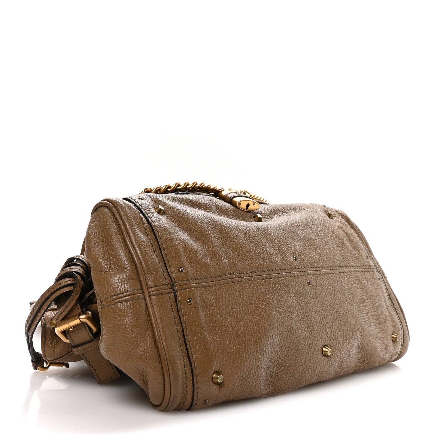 Chloe Calfskin Medium Paddington Capsule Satchel Elephant