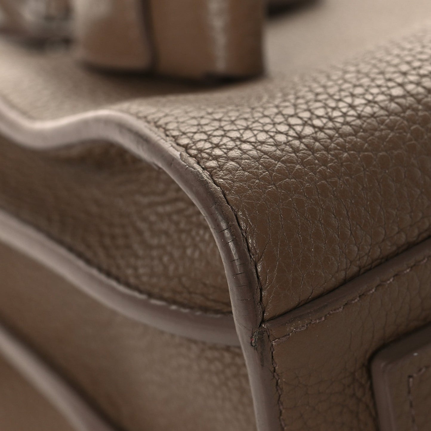 Saint Laurent Grained Calfskin Baby Sac De Jour Souple Taupe