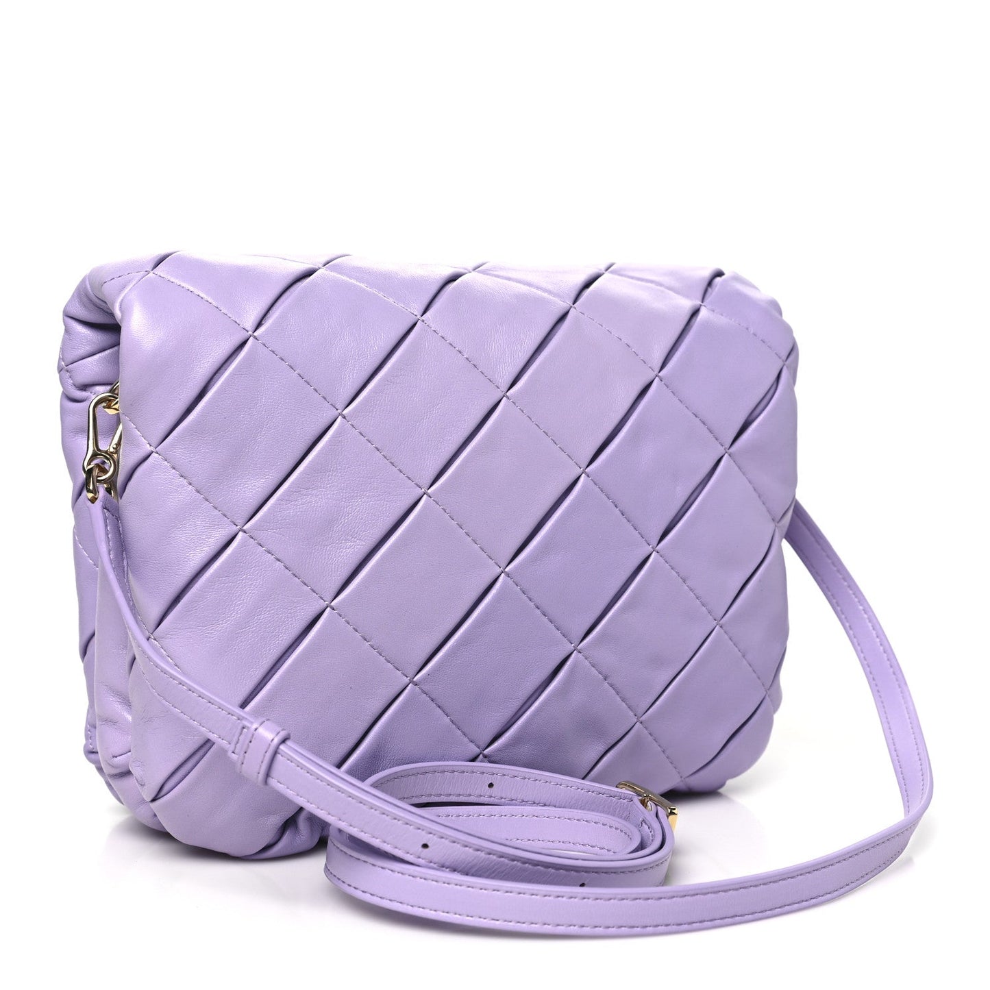 Loewe Lambskin Pleated Goya Puffer Bag Light Mauve