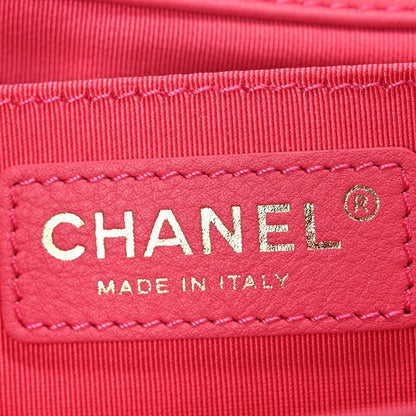 Chanel Calfskin Quilted Medium Bubbly Flap Pink