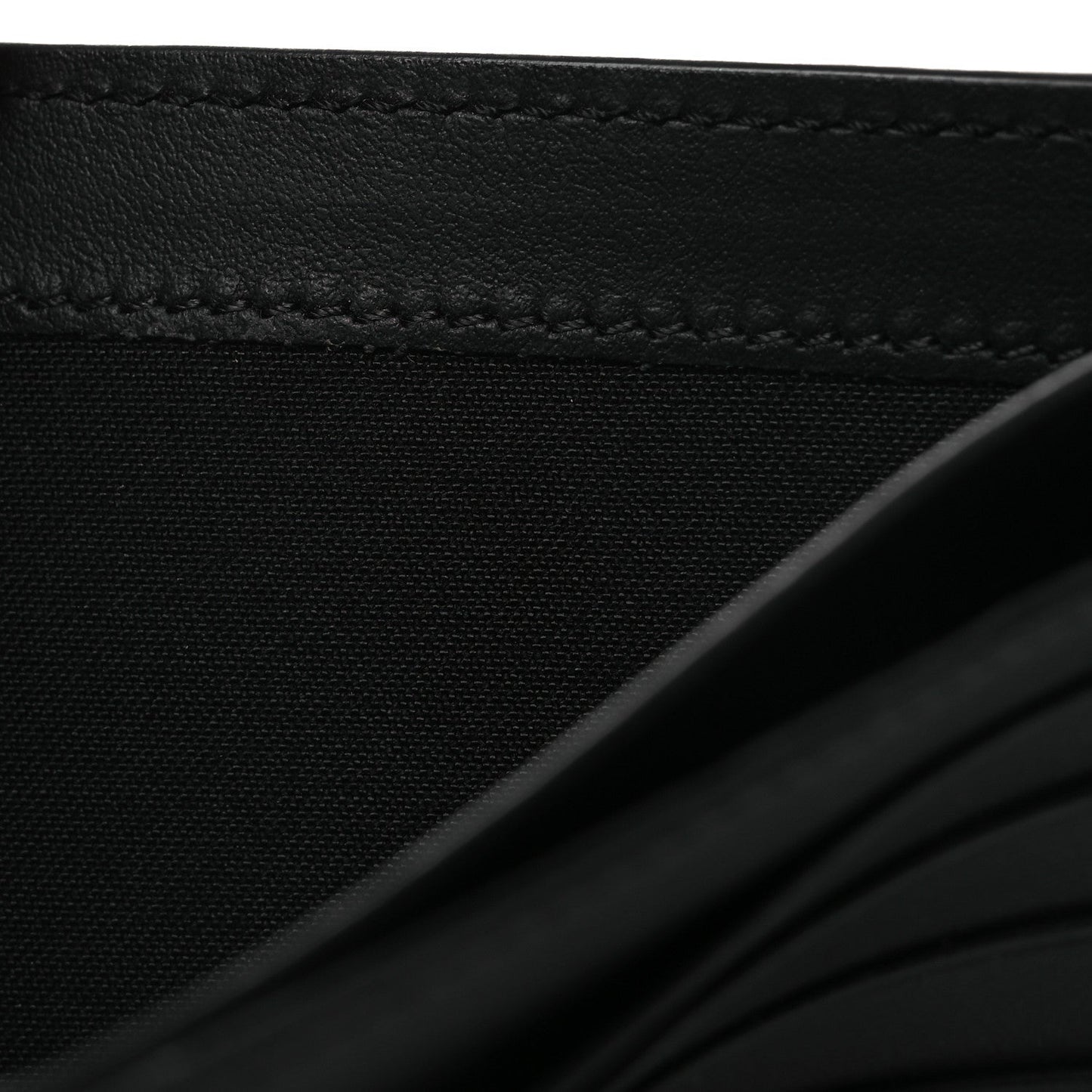 Fendi Calfskin Metal Monster Eyes Bi-fold Wallet Black