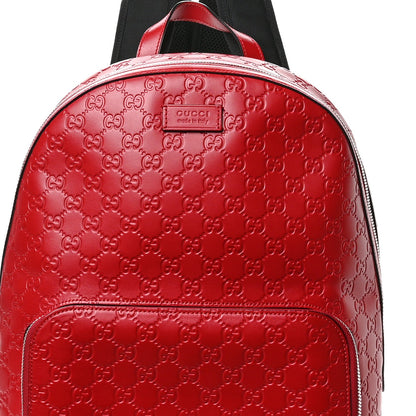 Gucci Guccissima Signature Day Backpack Hibiscus Red