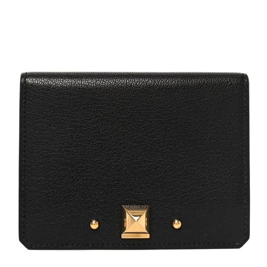 Hermes Chevre Mysore Medor Card Holder Black