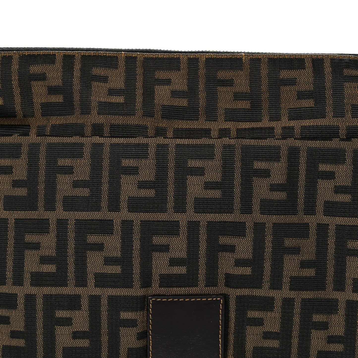 Fendi Zucca Zipped Baguette Tobacco