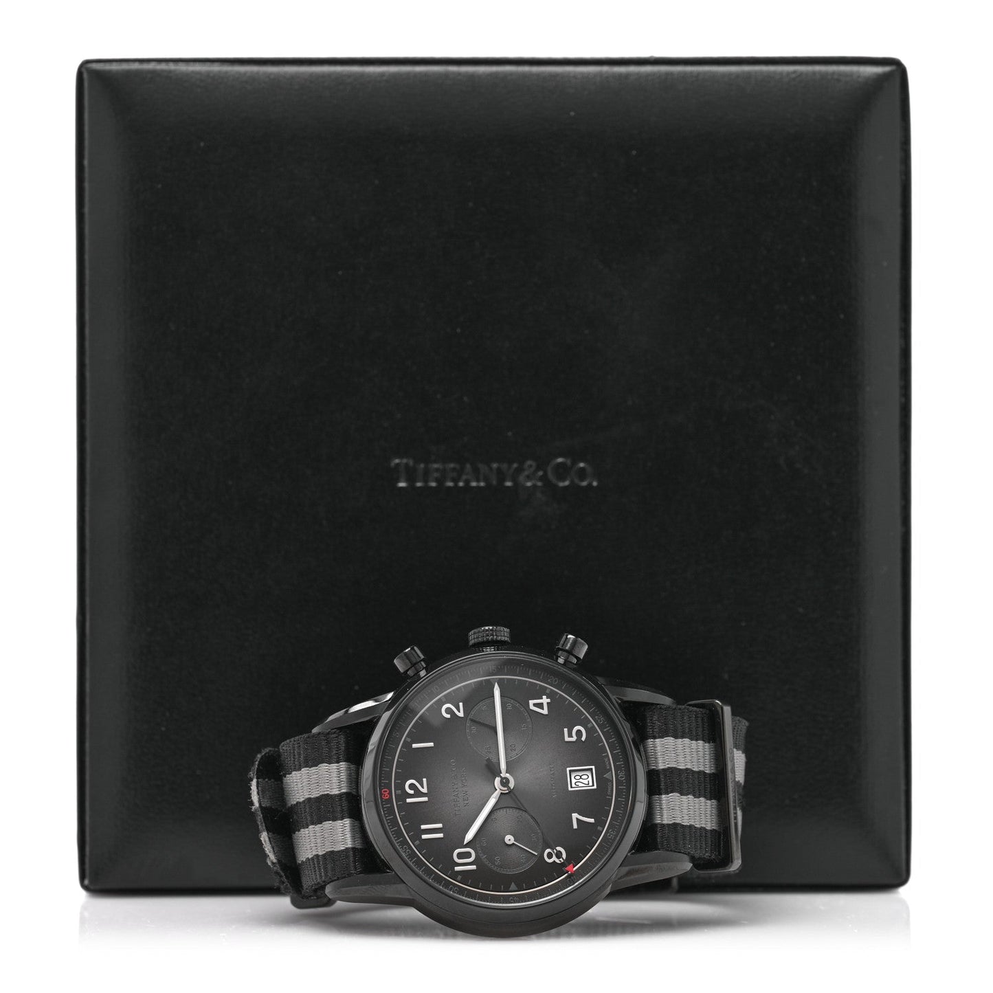 Tiffany DLC Stainless Steel Nylon 40mm CT60 Automatic Watch Black