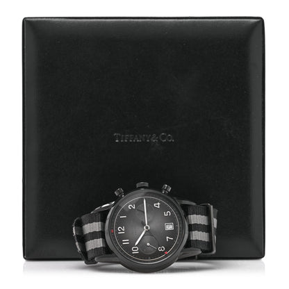 Tiffany DLC Stainless Steel Nylon 40mm CT60 Automatic Watch Black