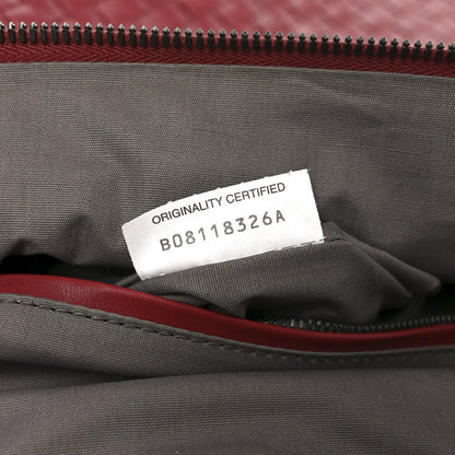 Bottega Veneta Nappa Intrecciato Medium Convertible Tote Burgundy