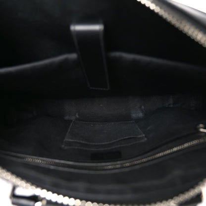 Gucci GG Supreme Monogram Appia Calfskin Web Briefcase Black