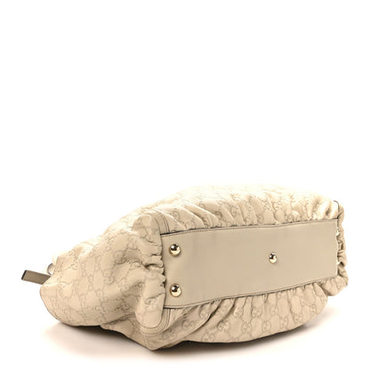 Gucci Guccissima D Gold Tote White