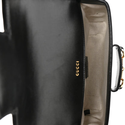 Gucci Azalea Calfskin Web Mini Horsebit 1955 Shoulder Bag Black
