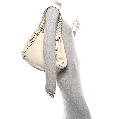 Gucci Calfskin Medium Pelham Shoulder Bag Off White