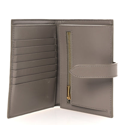 Celine Grained Calfskin Medium Multifunction Strap Wallet Pebble