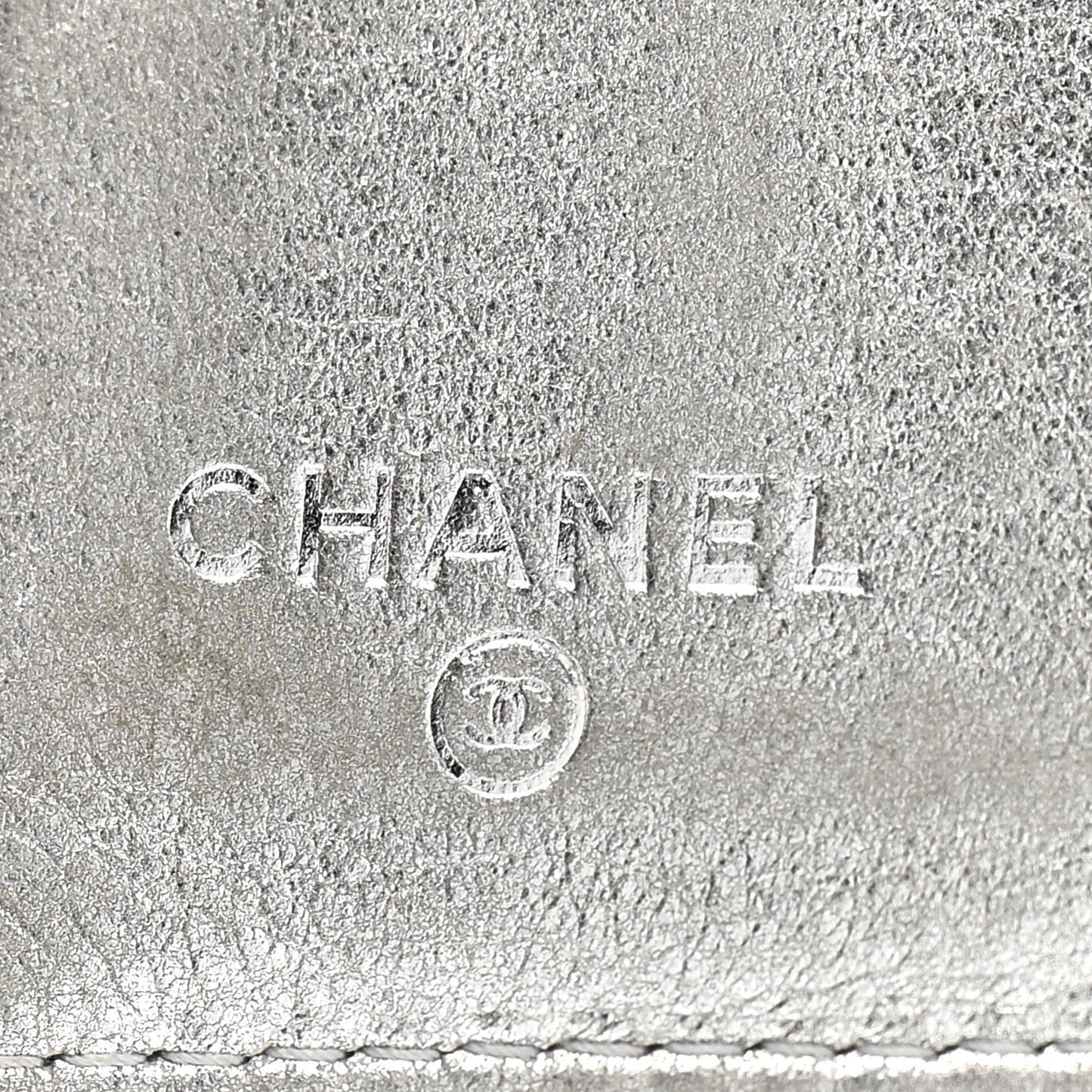 Chanel Calfskin Card Holder Black Silver