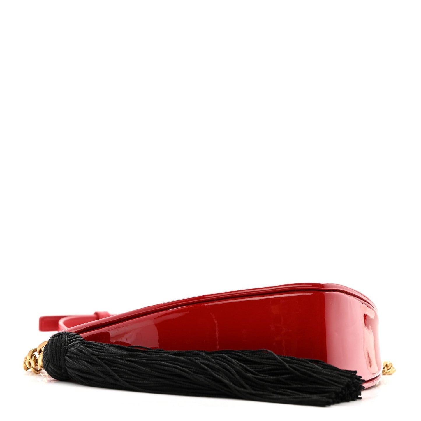 Saint Laurent Patent Heart Monogram Crossbody Red