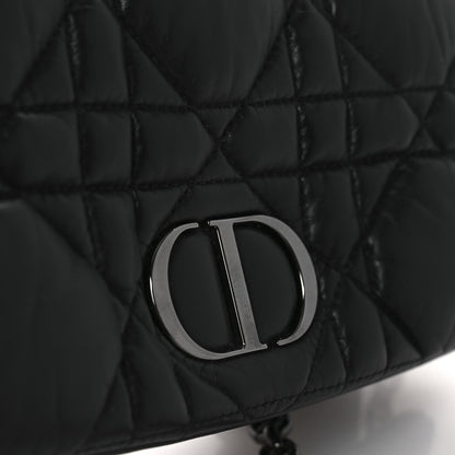 Christian Dior Calfskin Macrocannage Mini Caro Bag Black