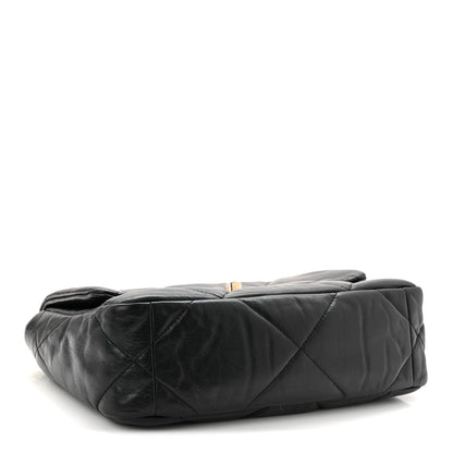 Chanel Goatskin Quilted Medium Chanel 19 Flap Black