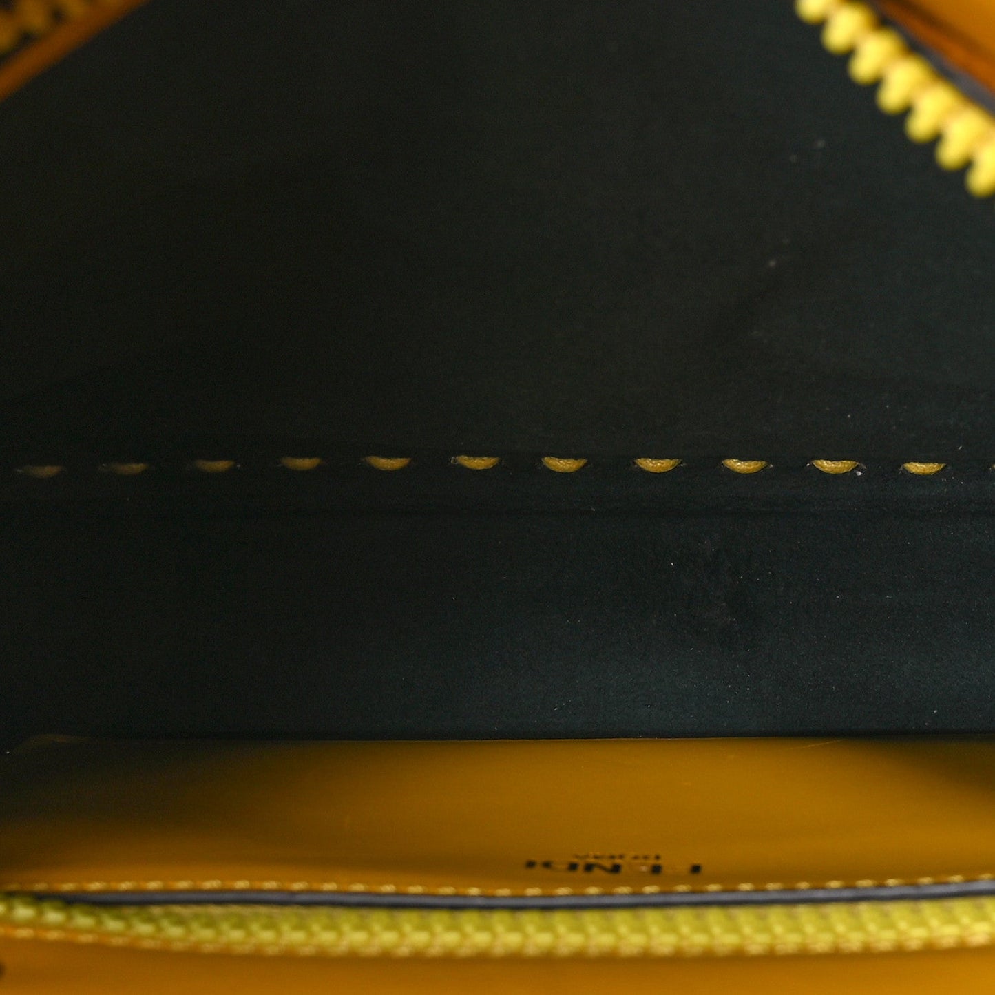 Fendi Cuoio Romano Vitello Cover Sellerissima Monochrome Mini Peekaboo I SEE U Satchel Sunflower