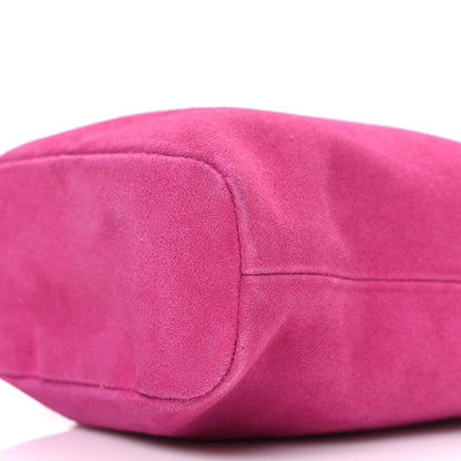 Miu Miu Camoscio Mini Drawstring Bag Fuxia