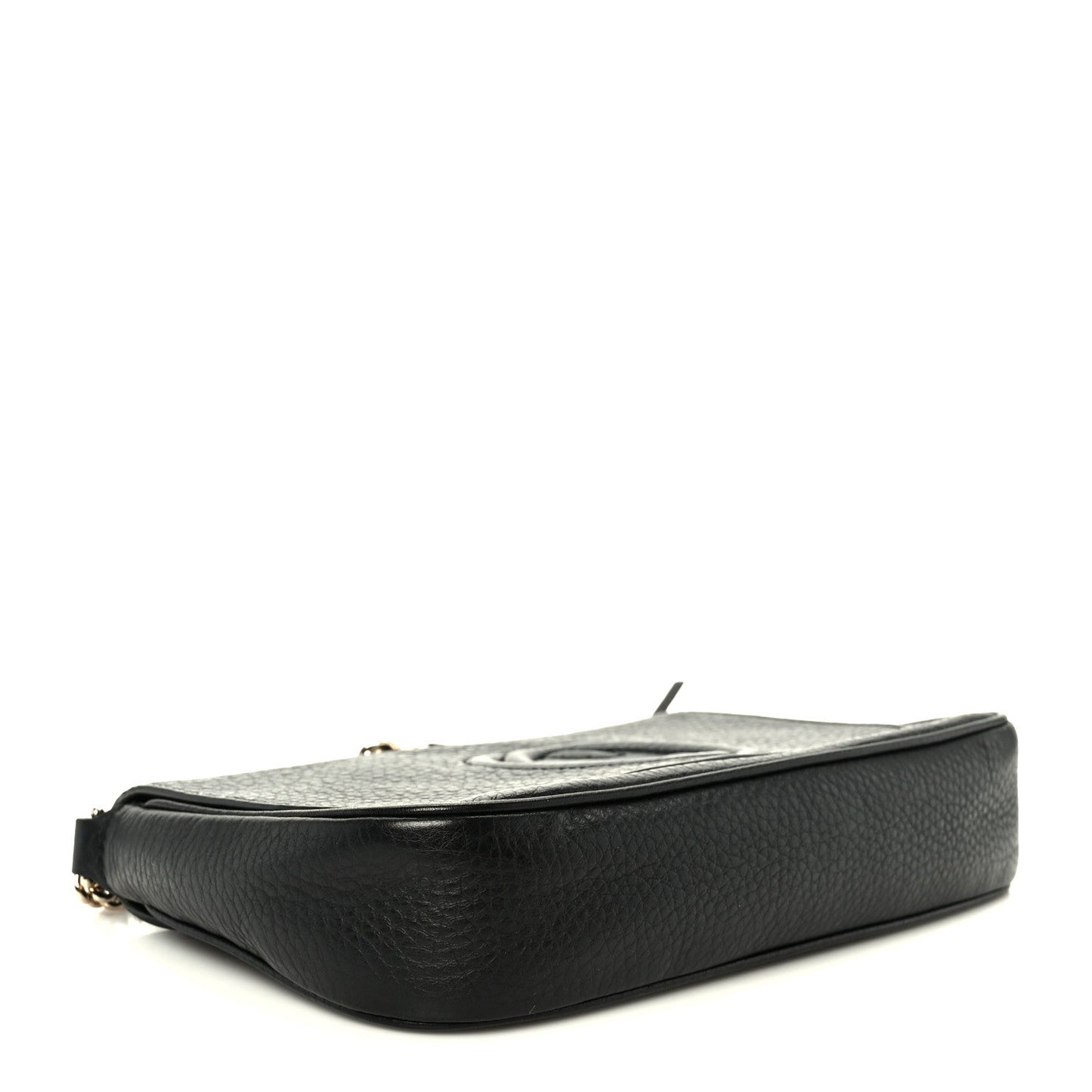 Gucci Pebbled Calfskin Medium Soho Flap Crossbody Black