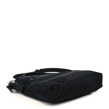 Gucci Nylon Monogram Dollar Calfskin Flat Messenger Bag Black