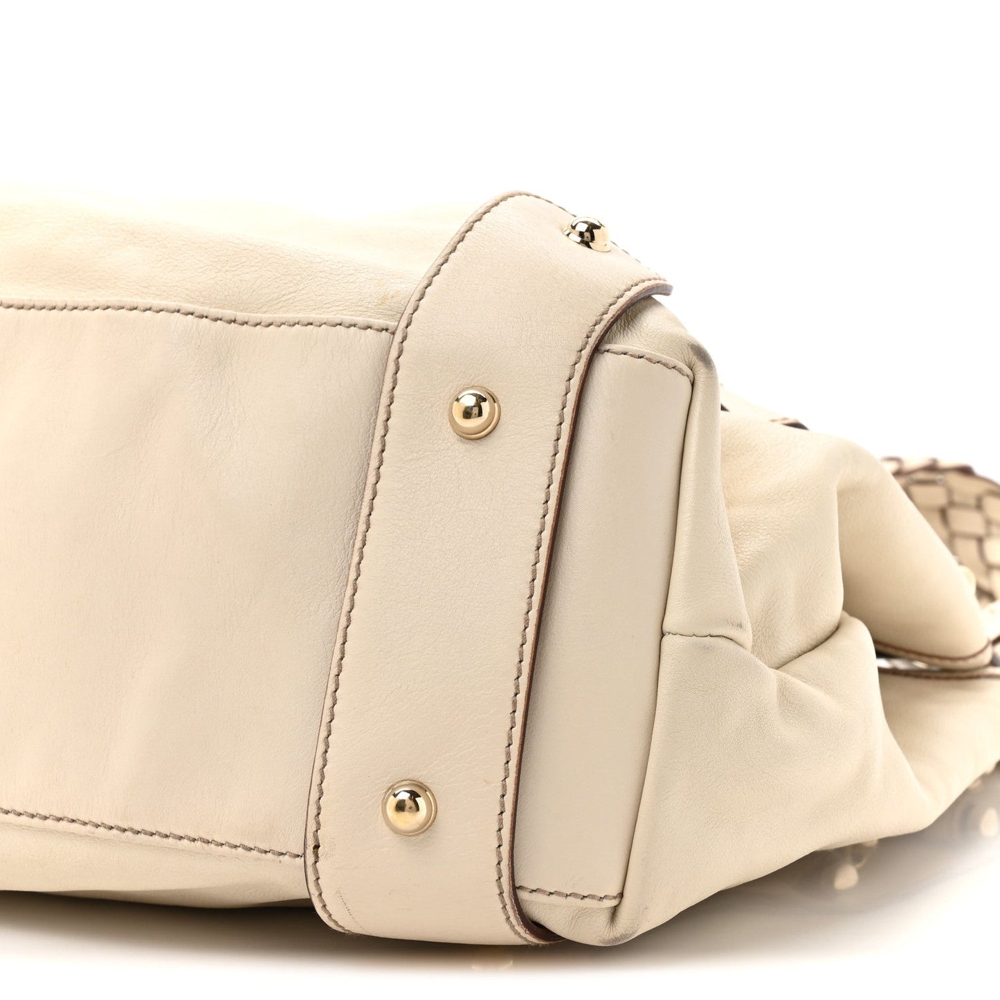 Gucci Calfskin Medium Pelham Shoulder Bag Off White