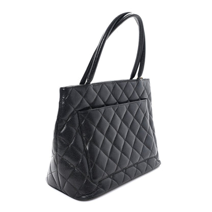Chanel Caviar Quilted Medallion Tote Black