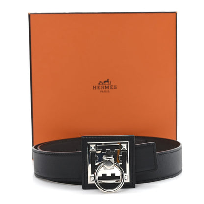 Hermes Epsom Swift 32mm Collier De Chien Belt 75 Black