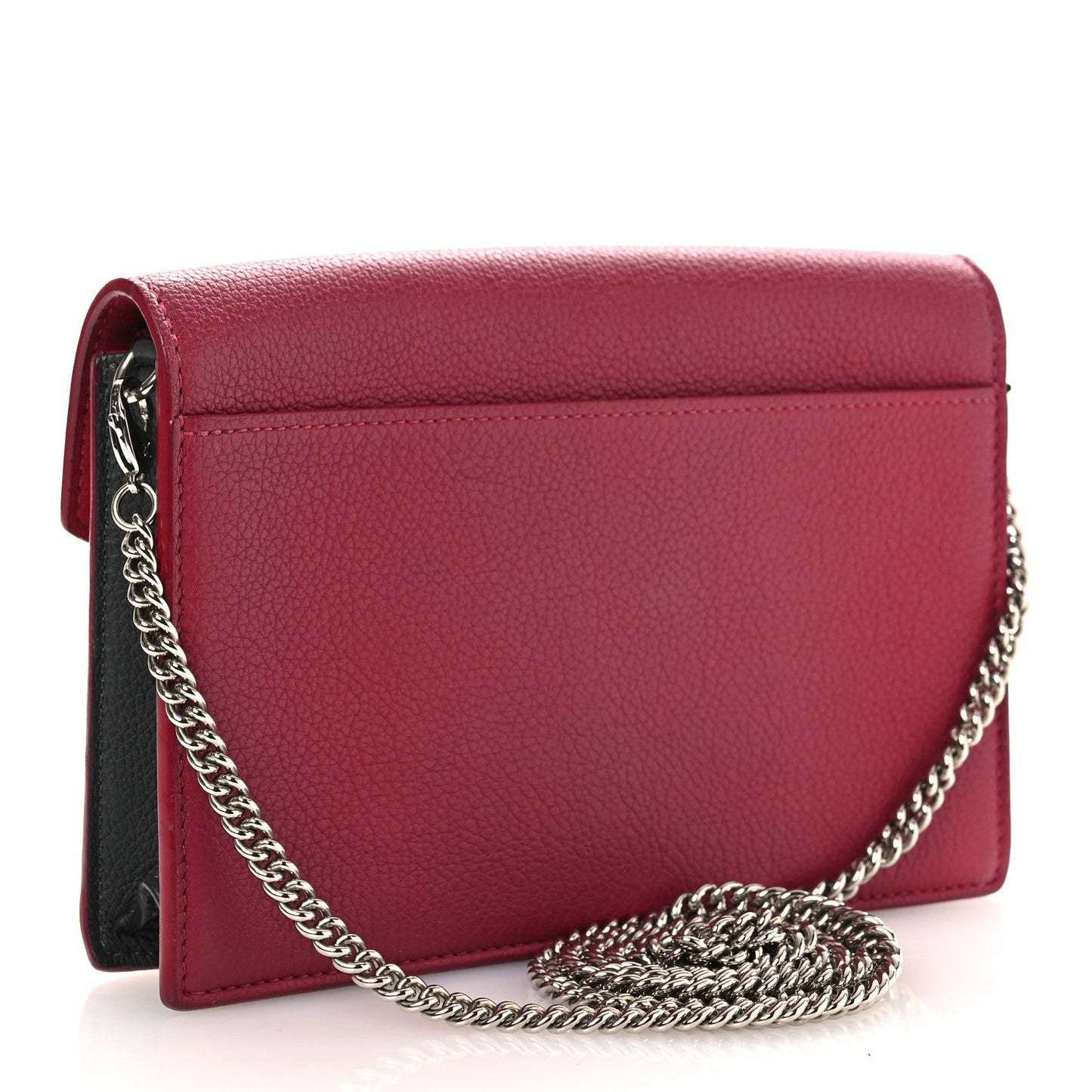 Louis Vuitton Calfskin My Lockme Chain Pochette Lie De Vin Etain Creme