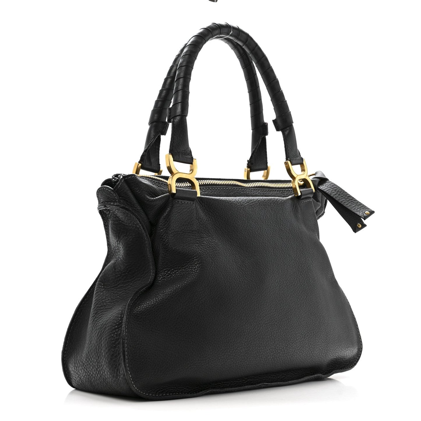 Chloe Calfskin Medium Marcie Satchel Black