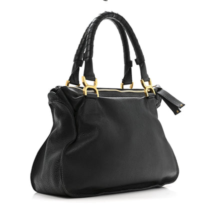 Chloe Calfskin Medium Marcie Satchel Black