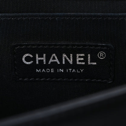 Chanel Lambskin Quilted Medium Boy Flap Black