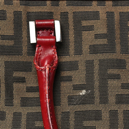 Fendi Zucca Handbag Tobacco Red