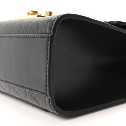 Gucci Guccissima Small Padlock Shoulder Bag Black