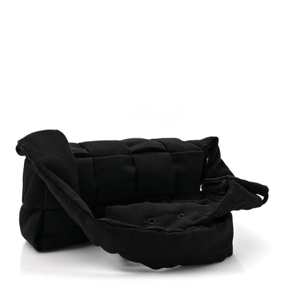 Bottega Veneta Denim Maxi Intrecciato Padded Tech Cassette Bag Black